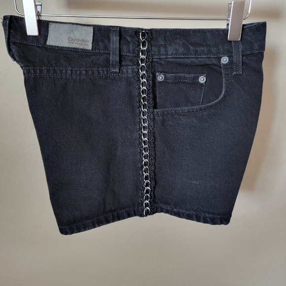 Carmar Titania High Rise Black Denim Jean Chain Shorts - Picture 13 of 16